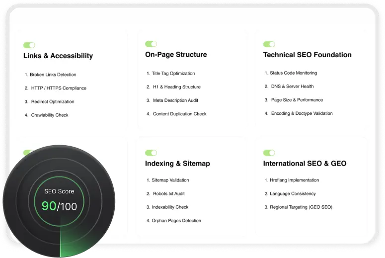 Audit Tool Interface